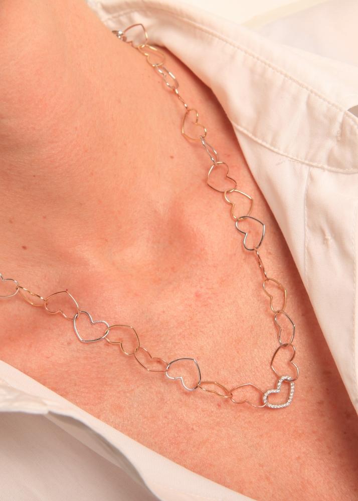 Yvonne Léon Collier Maille Coeur 3 Ors