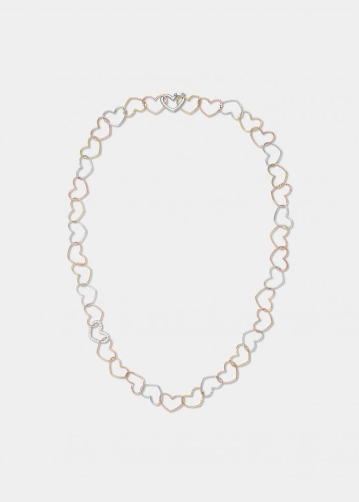 yvonne léon collier maille coeur 3 ors