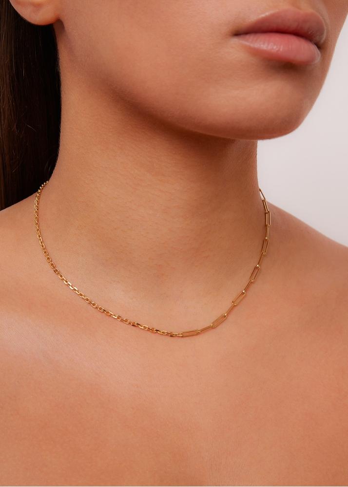 Yvonne Léon Collier Solitaire Nu Gm Or Jaune