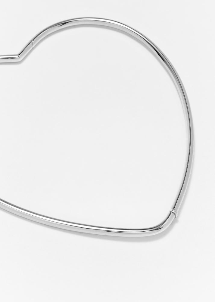 Yvonne Léon Collier Torque Cœur Lisse Or Blanc