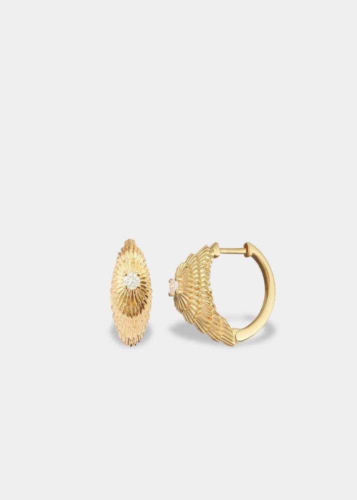 yvonne léon paire de créoles oursin or jaune