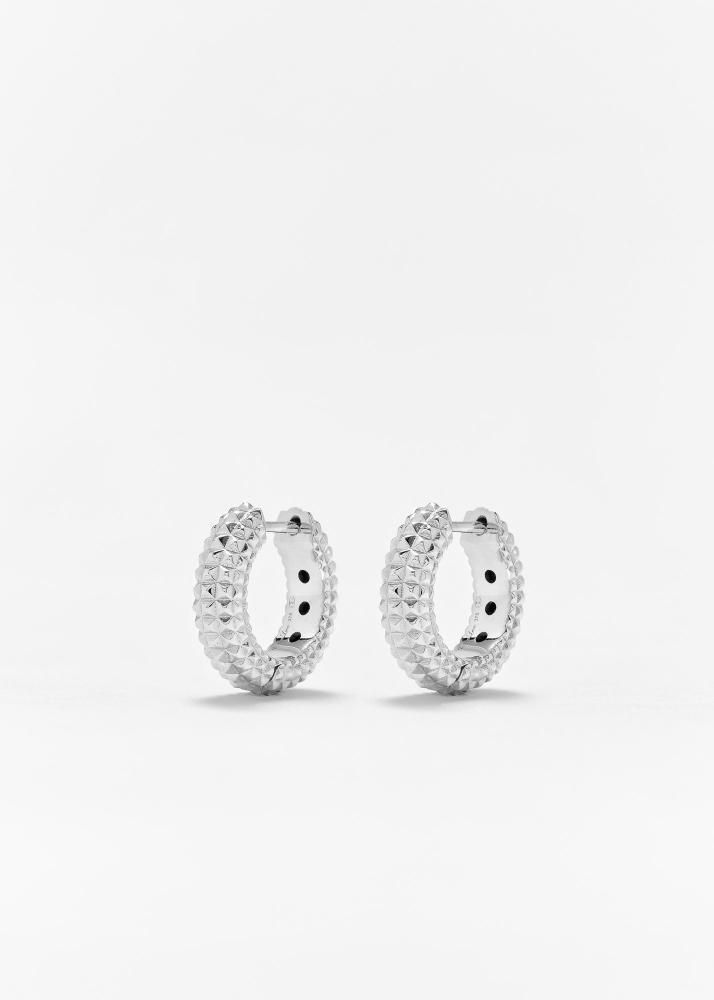 yvonne léon paire de créoles picotti or blanc