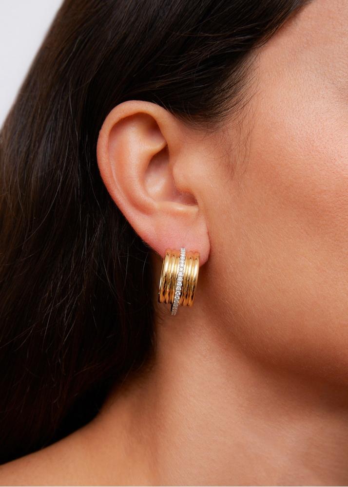 Yvonne Léon Paire De Créoles Semainier Gm 2 Ors