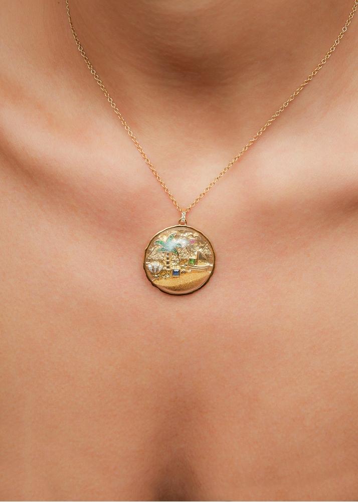 Yvonne Léon Pendentif L'île Aux Trésors Or Jaune