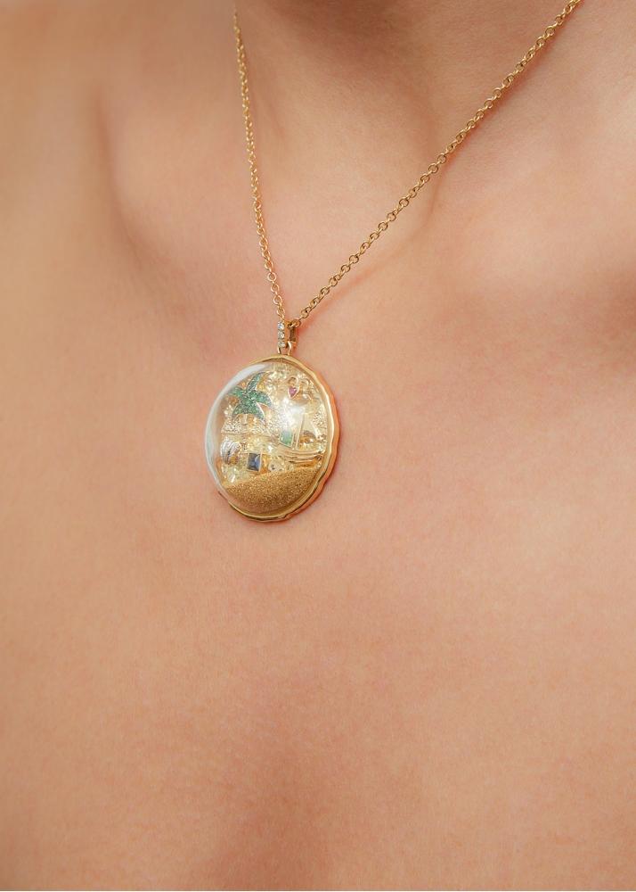 Yvonne Léon Pendentif L'île Aux Trésors Or Jaune