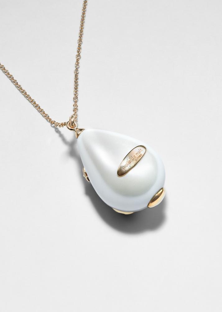 Yvonne Léon Pendentif Perle "belle De Nuit" Or Jaune