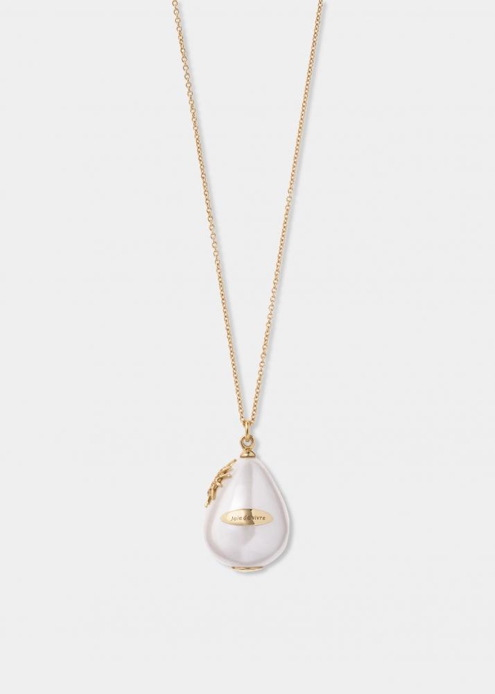 Yvonne Léon Pendentif Perle "joie De Vivre" Or Jaune