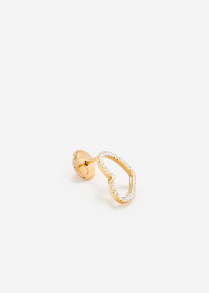 Yvonne Léon Puce Coeur Diamants Or Jaune