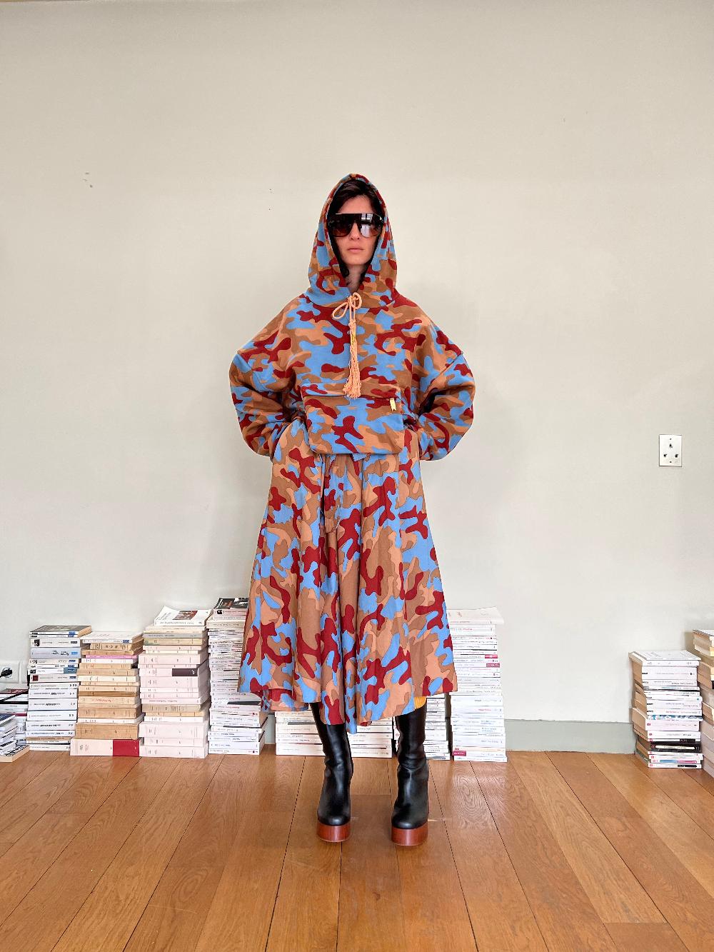 yvonne sporre Cropped Maxi Hood Sweat