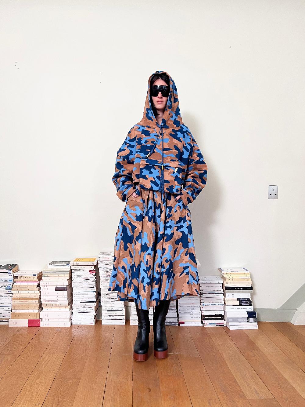 yvonne sporre Cropped Maxi Hood Sweat