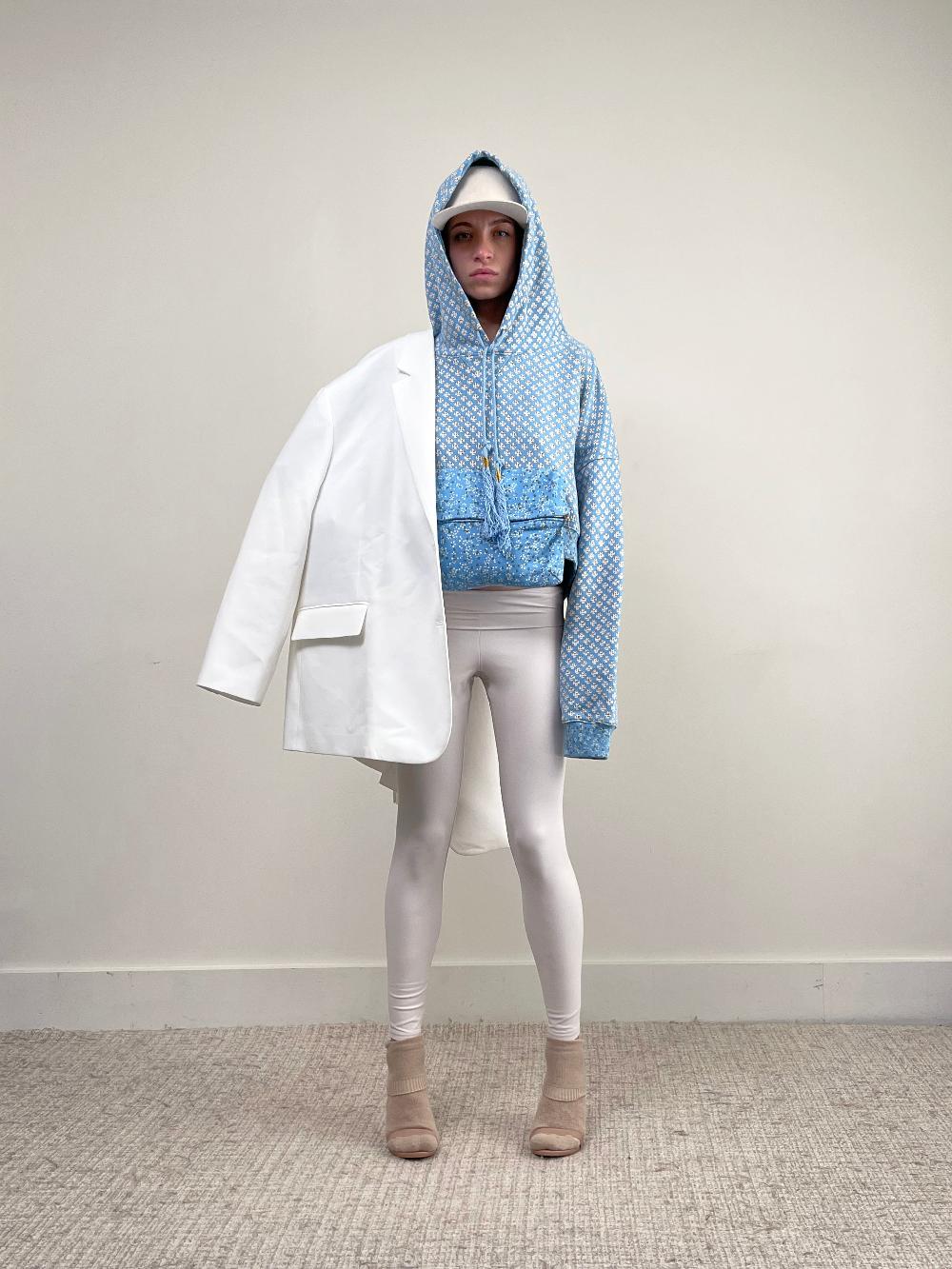 yvonne sporre Cropped Maxi Hood Sweat