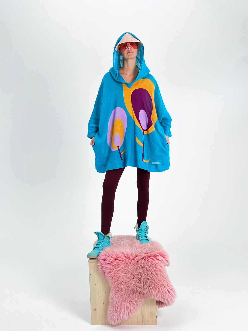 yvonne sporre Djelaba Hood Short