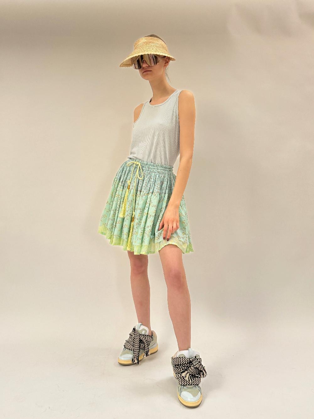 yvonne sporre Double mini volant skirt