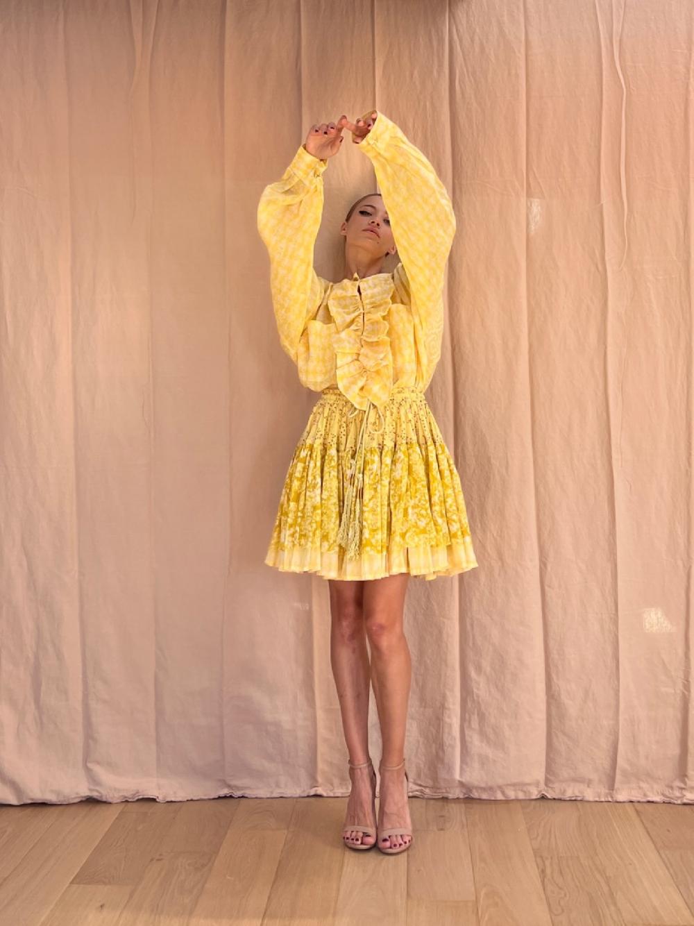 yvonne sporre Double Mini Volant Skirt