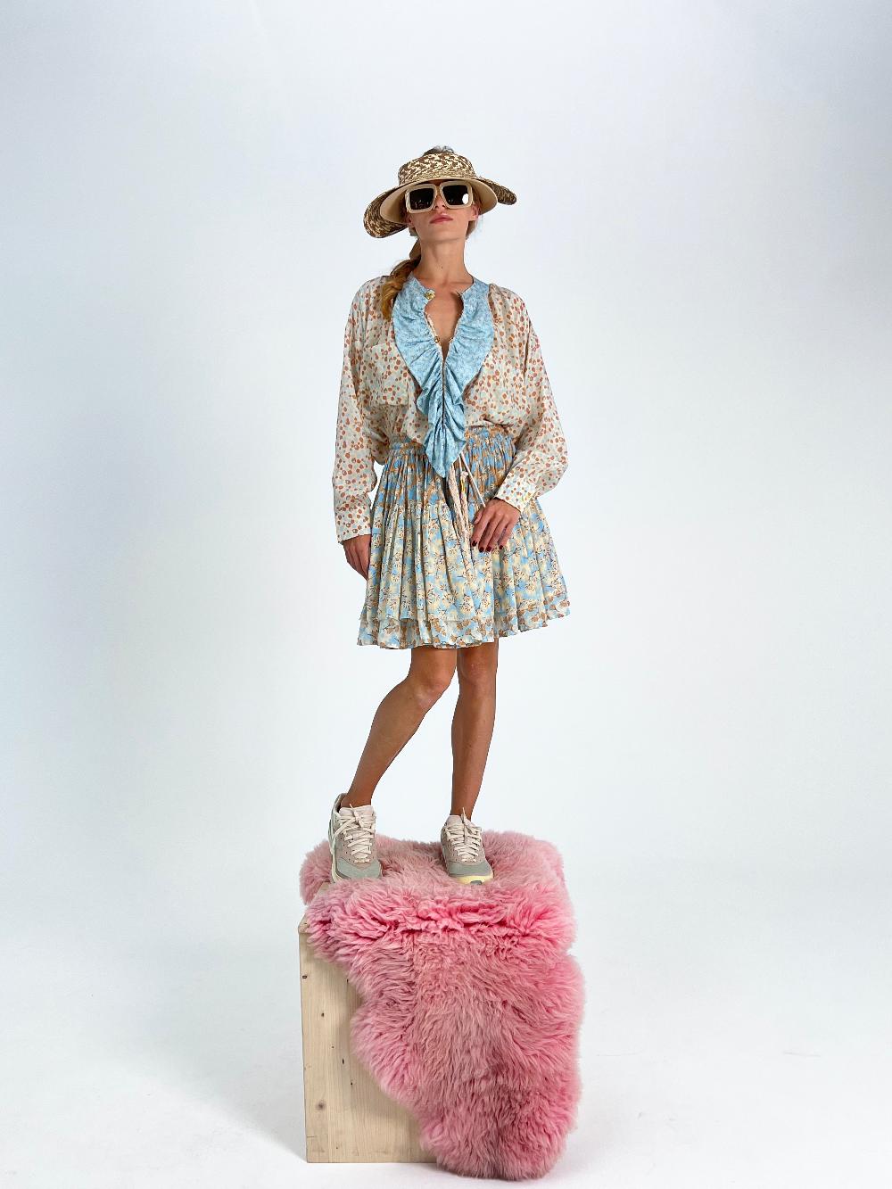 yvonne sporre Double Mini Volant Skirt