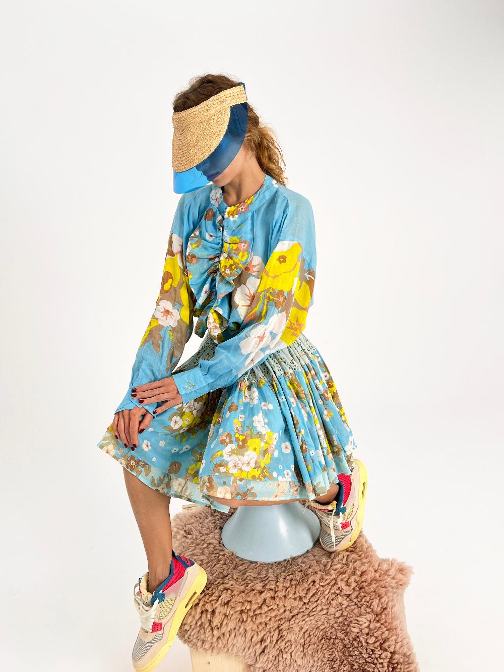 yvonne sporre Double Mini Volant Skirt