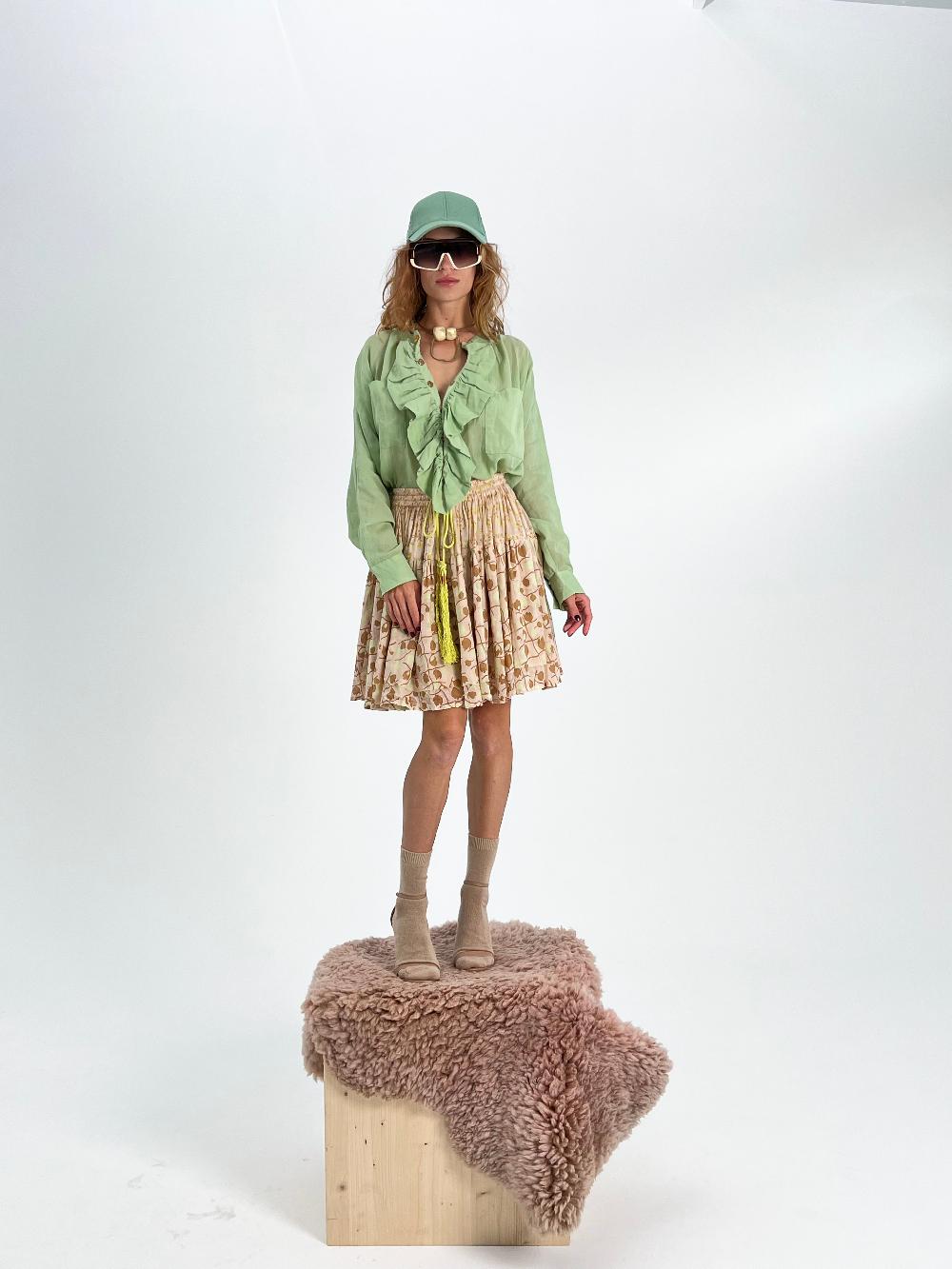 yvonne sporre Double Mini Volant Skirt