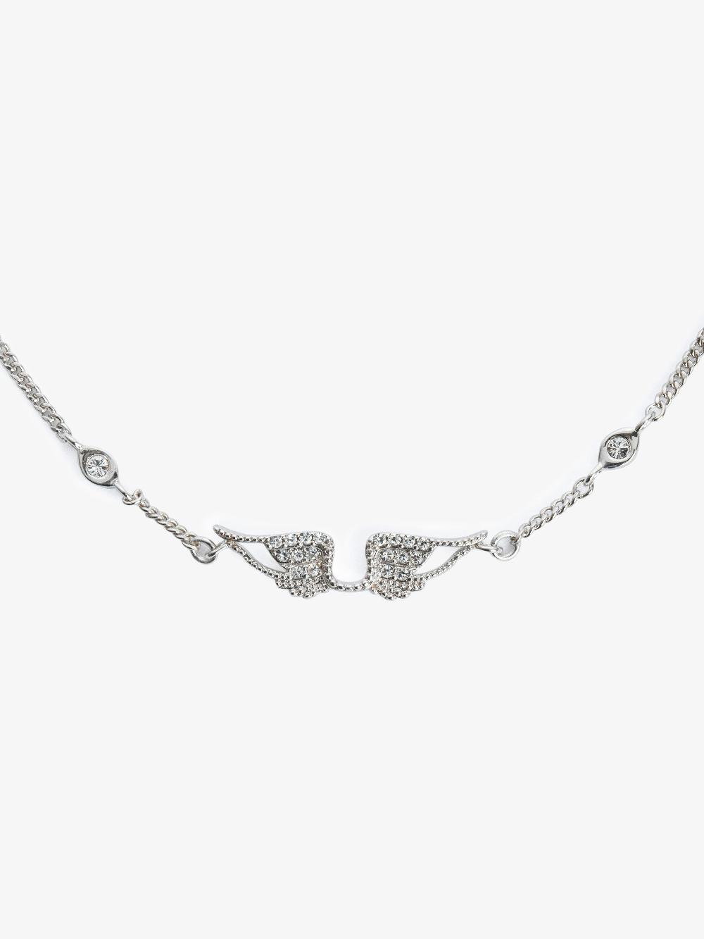 zadig & voltaire Bracelet Rock Bracelet chaîne ailes en laiton et strass