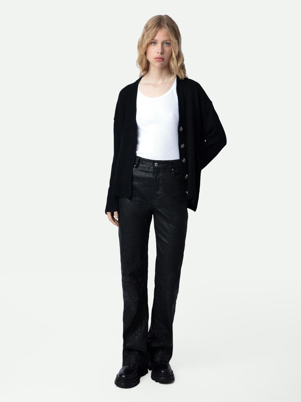 zadig & voltaire Cardigan Mirka 100% Cachemire Gilet en 100% cachemire orné de boutons bijoux étoiles