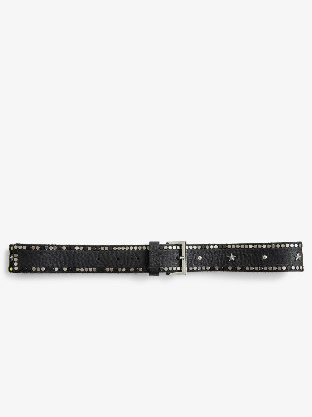 zadig & voltaire Ceinture Starlight Ceinture starlight 35mm en cuir ornée de clous