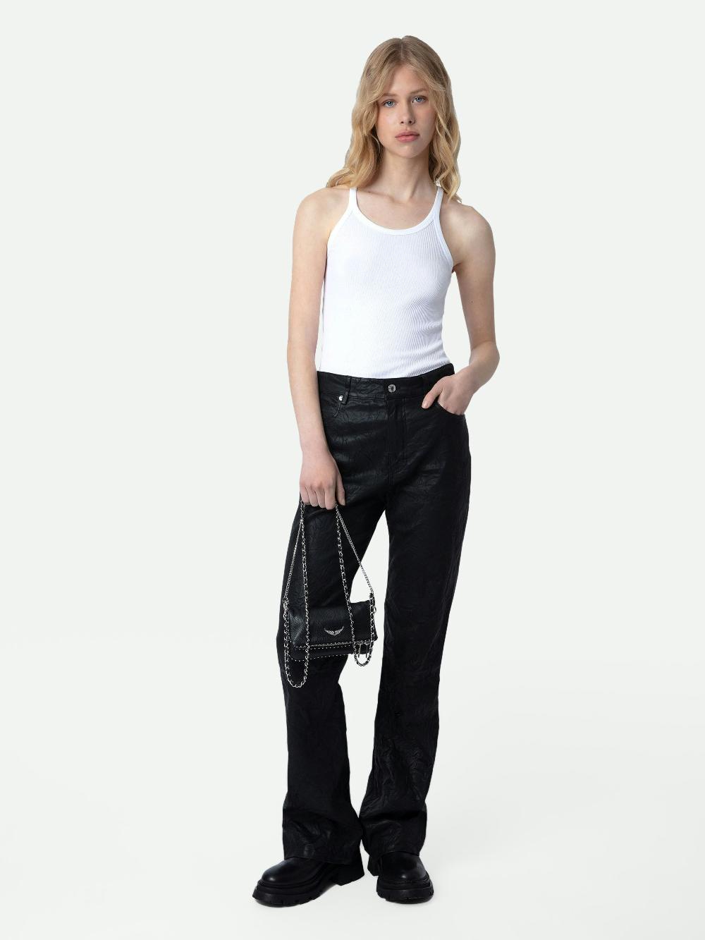 zadig & voltaire Débardeur Alba Débardeur en côte avec impression ailes signature