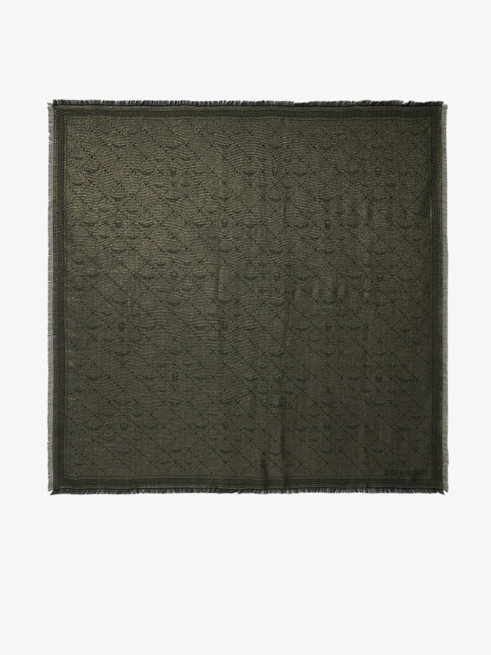 zadig & voltaire Foulard Glenn Monogram Métallisé Grand foulard jacquard monogramme métallisé