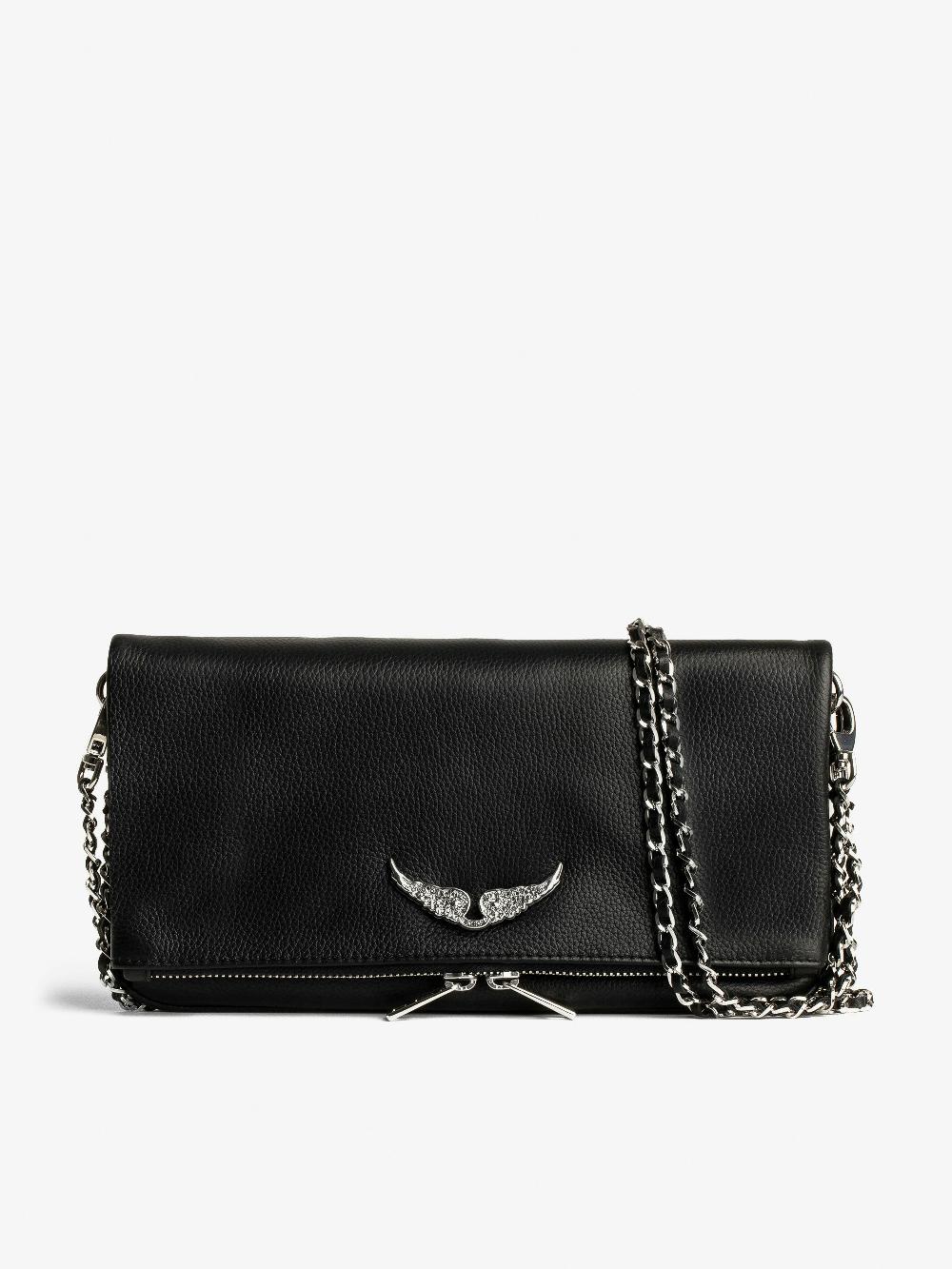 zadig & voltaire Pochette Rock Swing Your Wings Pochette Rock en cuir à aile Swing Your Wings interchangeables