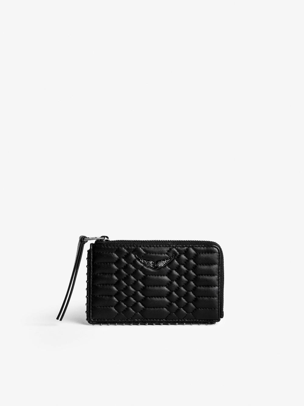 zadig & voltaire Porte-Cartes ZV Pass Matelassé Porte-carte en cuir matelassé