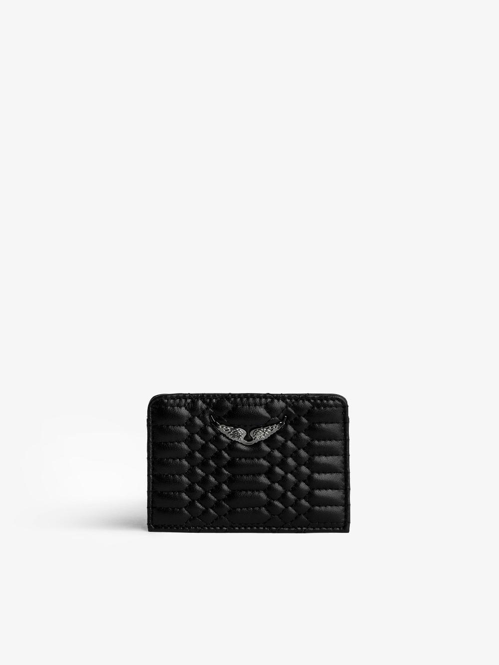 zadig & voltaire Porte-Cartes ZV Pass Matelassé Porte-cartes en cuir mat matelassé