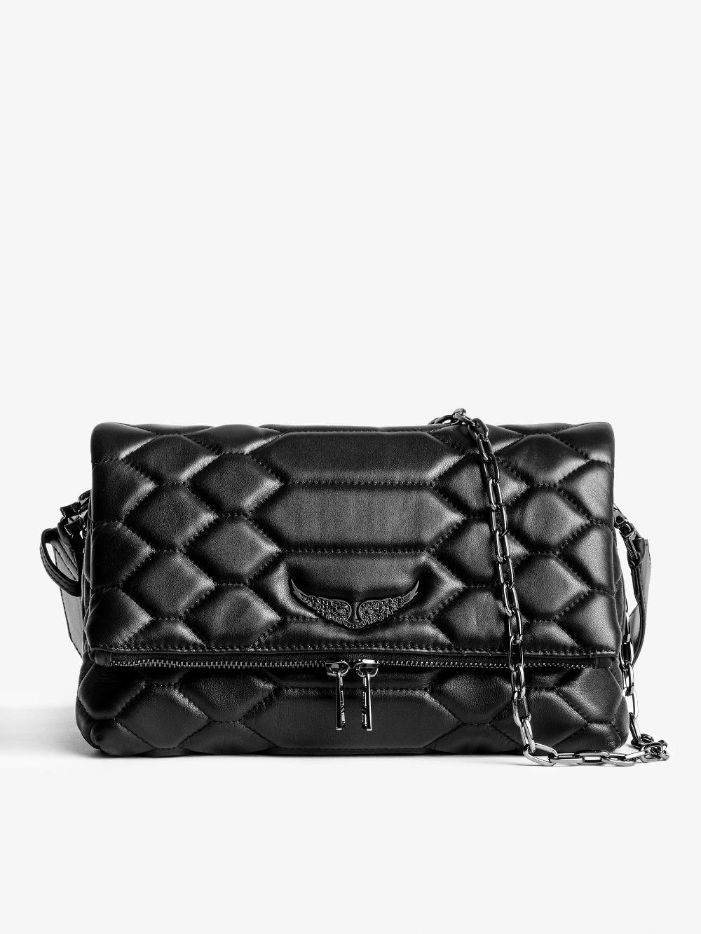 zadig & voltaire Sac Rocky Matelassé Sac en cuir lisse matelassé façon écailles de serpent à bandoulière