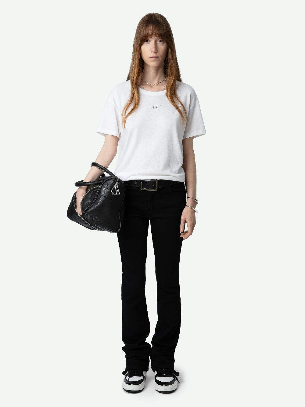 zadig & voltaire T-shirt Marta T-shirt manches courtes avec ailes à strass sur le devant