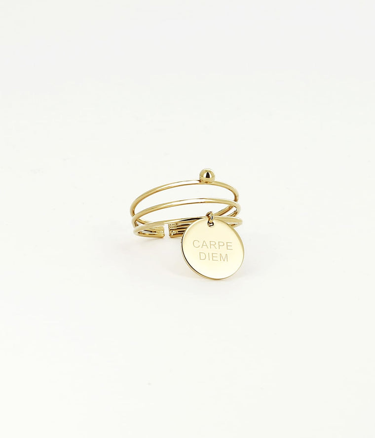 zag bijoux Bague Carpe diem