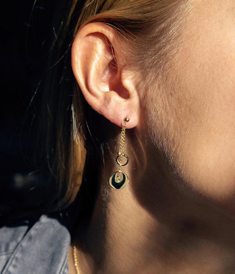 Zag Bijoux Boucles D'oreilles Ambre