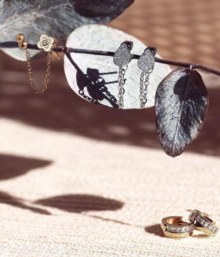 Zag Bijoux Boucles D'oreilles Chainflowers