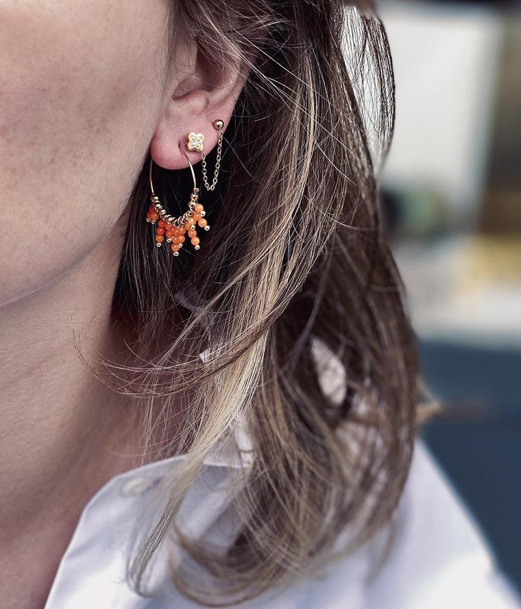 Zag Bijoux Boucles D'oreilles Chainflowers