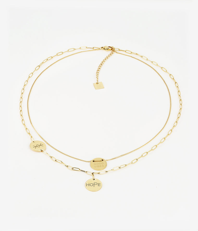 zag bijoux Collier Multi Charm Hope