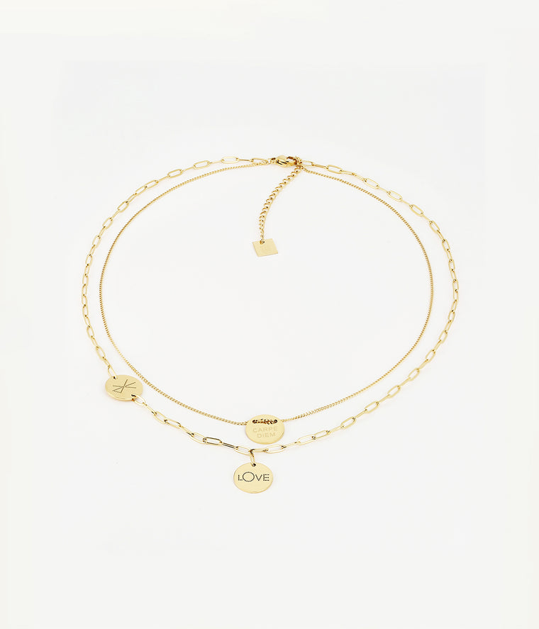 zag bijoux Collier Multi Charm Love