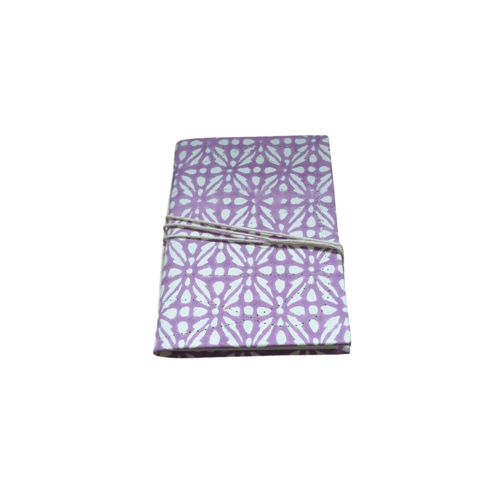 zen ethic Carnet Block Print Kale Papier Naturel - A6 - 96 Pages - Purple