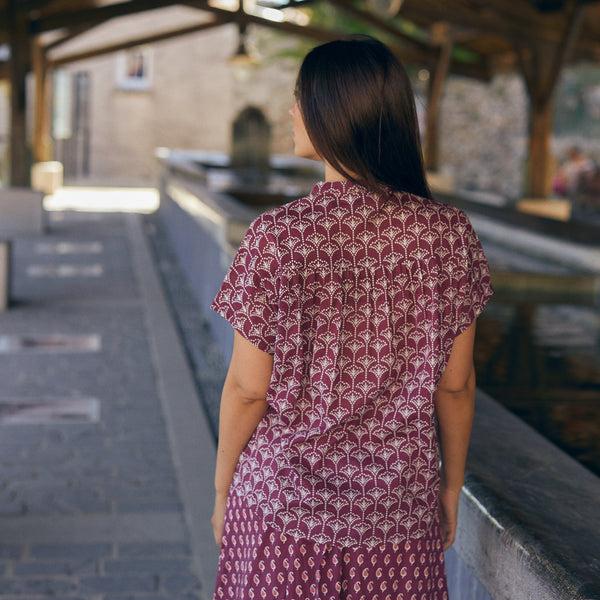 Zen Ethic Chemise Azale Morgiou 100% Coton - Rose Framboise