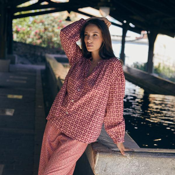 Zen Ethic Chemise Camille Frioul 100% Coton - Rose Framboise