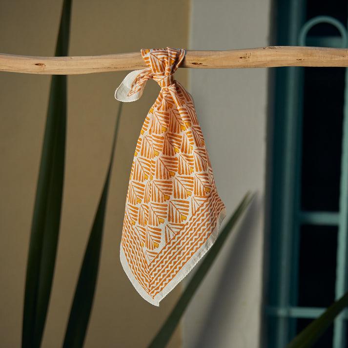 zen ethic Foulard bandana Alma 100% Coton BIO - Orange