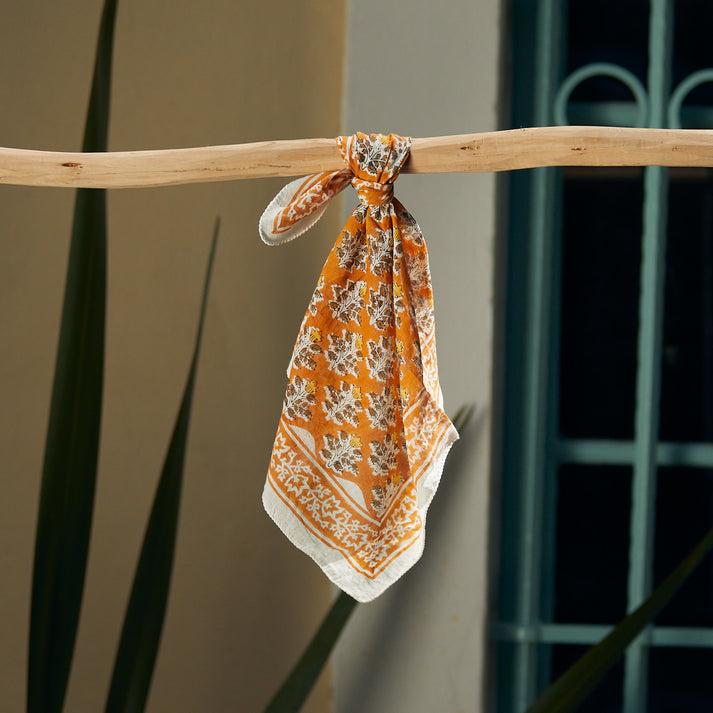 zen ethic Foulard bandana Escalet 100% Coton BIO - Orange