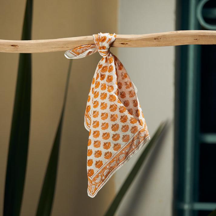 zen ethic Foulard bandana Gigaro 100% Coton BIO - Orange