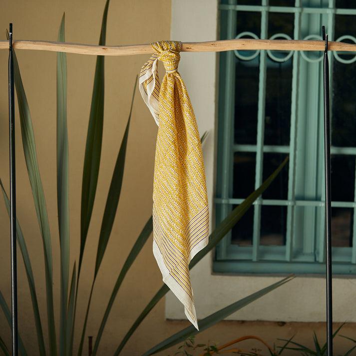 zen ethic Foulard Carré Madrague 100% Coton BIO - - Orange