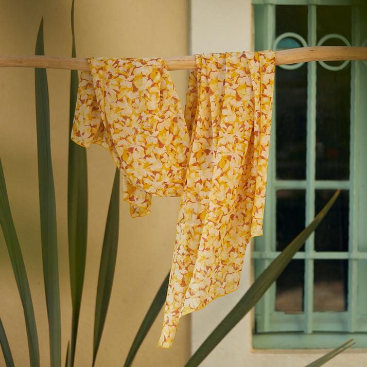 zen ethic Pareo Sarong Sormiou 100% Cotton - Jaune Orange