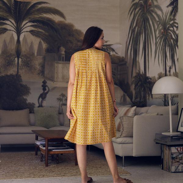 Zen Ethic Robe Agathe Frioul 100% Coton - Jaune Orange