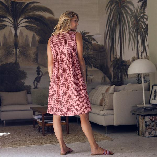 Zen Ethic Robe Agathe Frioul 100% Coton - Rose Framboise