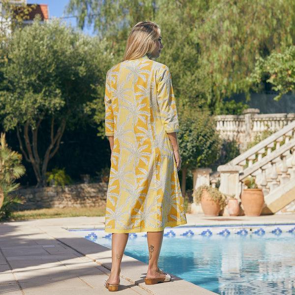 Zen Ethic Robe Anaelle Mejean 100% Coton - Jaune Orange