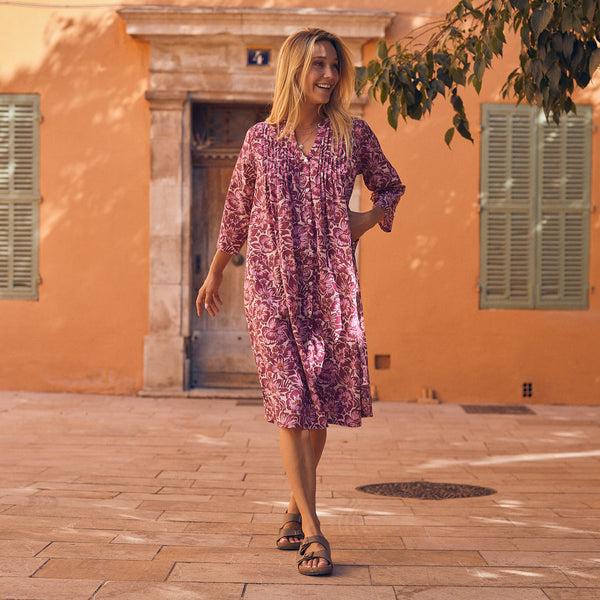 Zen Ethic Robe Angie Paloma 100% Coton - Rose Framboise