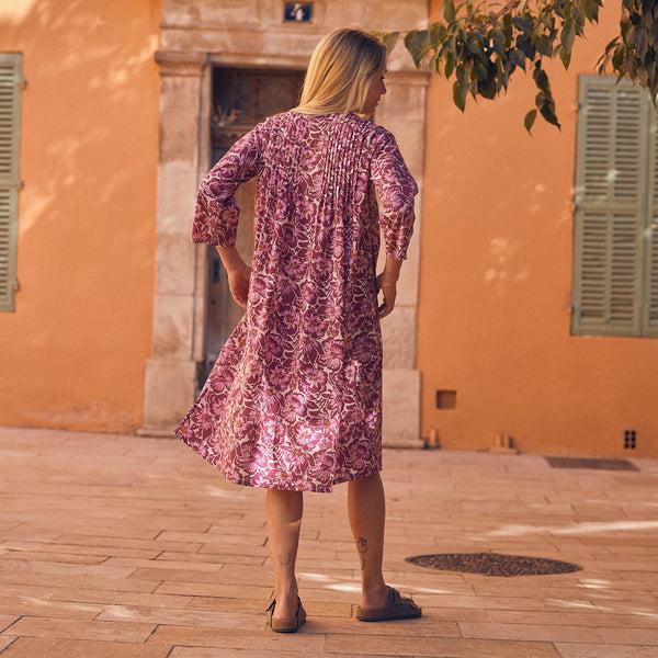 Zen Ethic Robe Angie Paloma 100% Coton - Rose Framboise